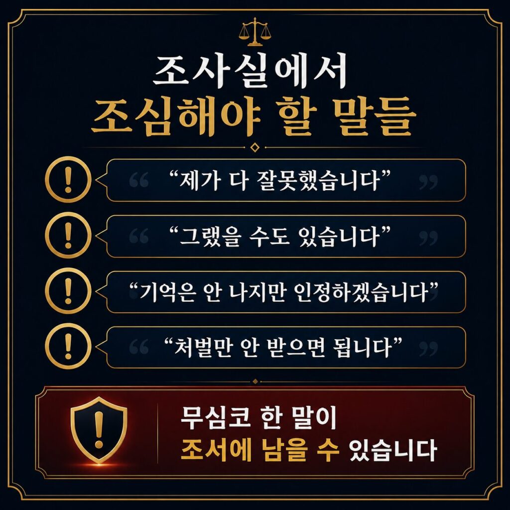 경찰조사 준비 조심할 것