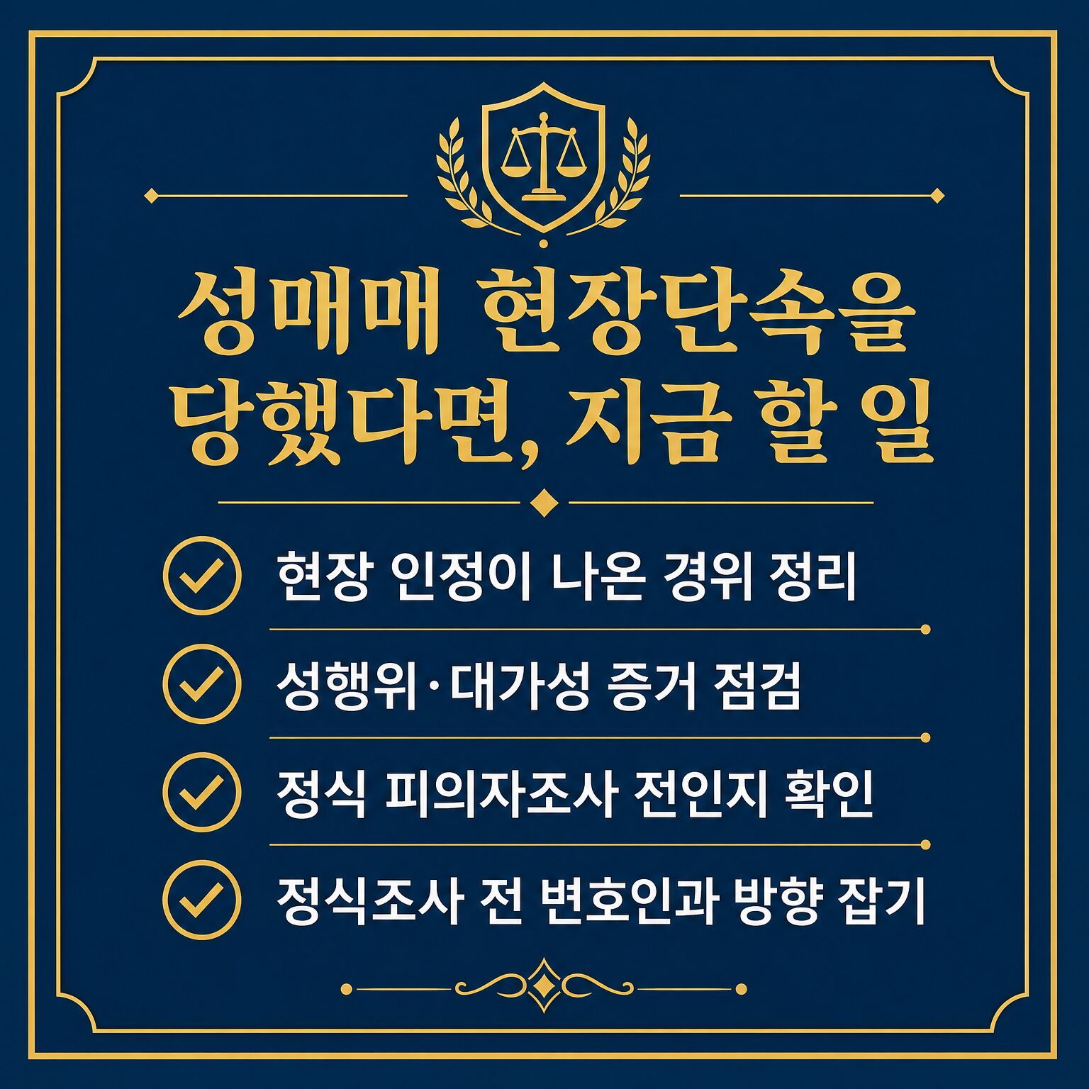 성매매 성립요건과 무혐의를 다툴 수 있는 지점을 정리한 이미지