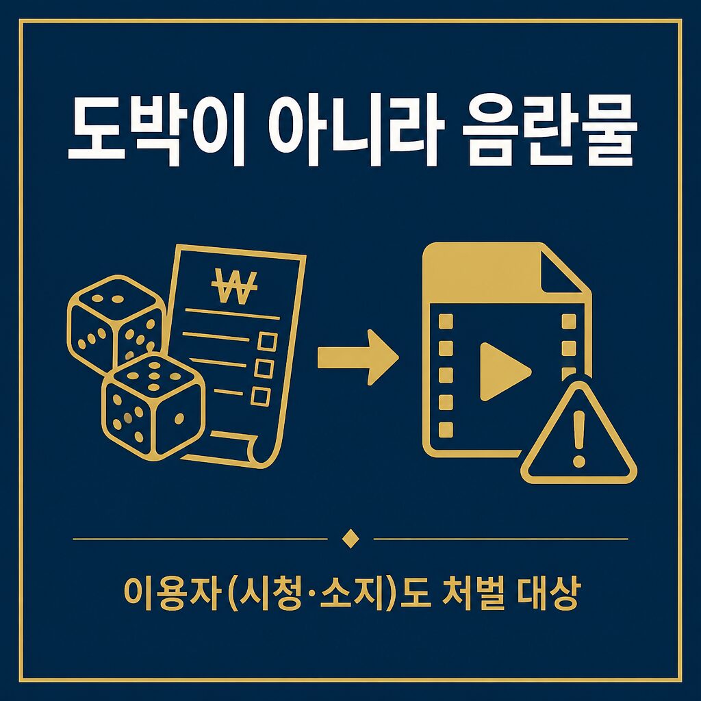 도박 아닌 음란물 — 이용자도 처벌되는 이유 이미지