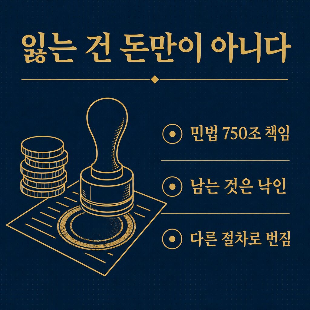 잃는 것은 돈만이 아니다 — 판결문 낙인과 불법행위 책임 이미지