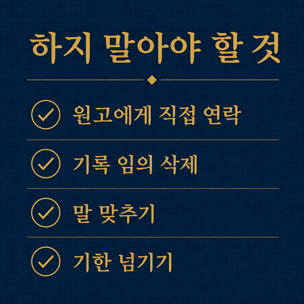 상간소송을 당한 직후 절대 하지 말아야 할 행동 이미지