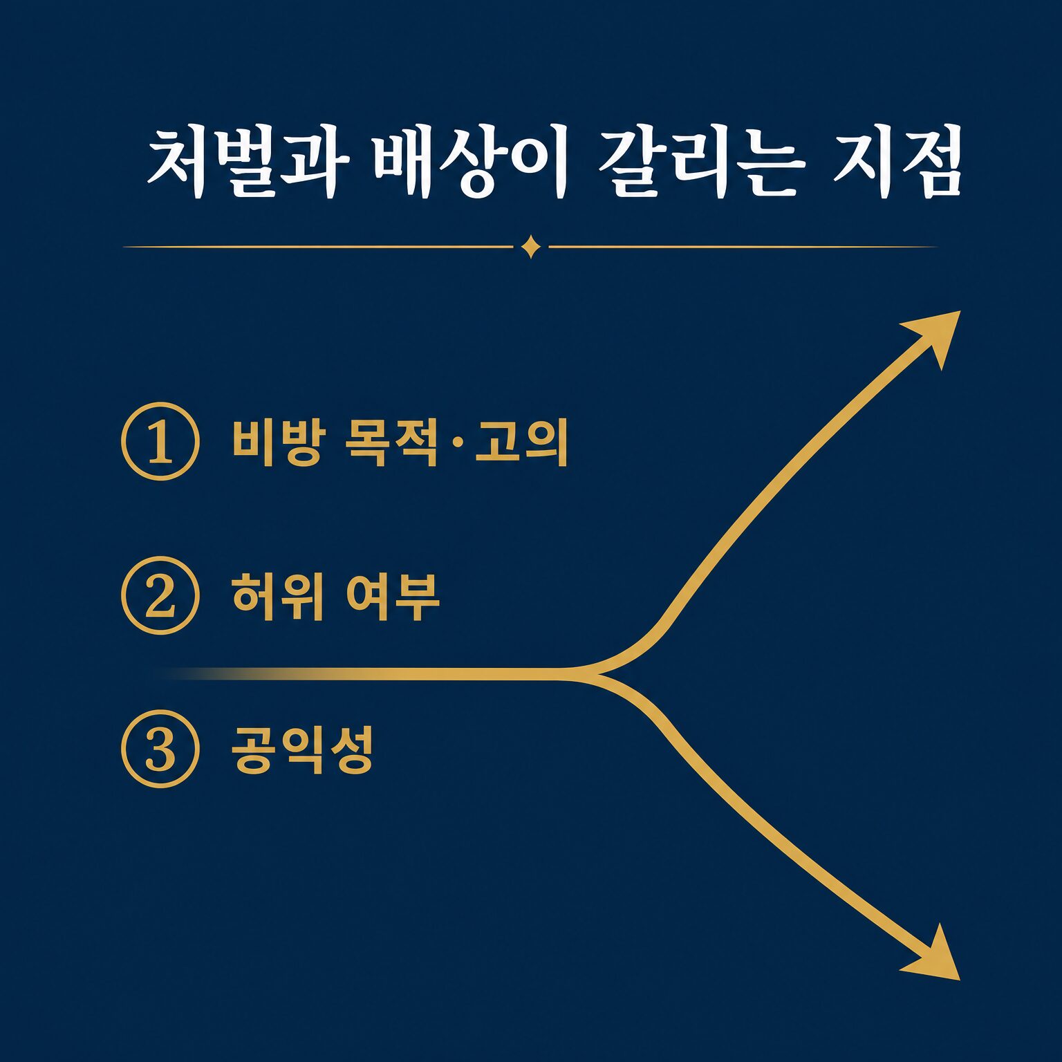 처벌·배상이 갈리는 지점 — 비방 목적·고의·허위·공익 정리 이미지