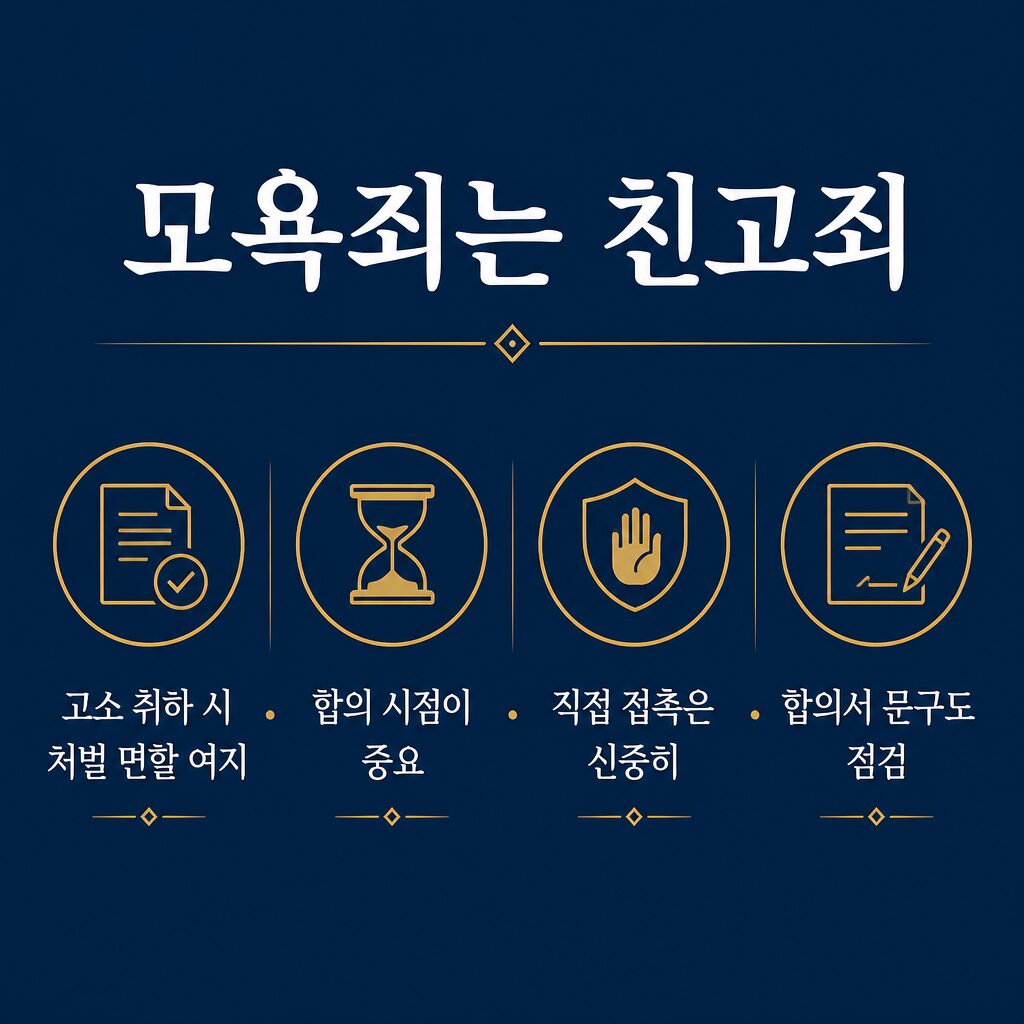 모욕죄 고소 4단계 — 친고죄 합의로 풀 수 있는 사건인지 판단