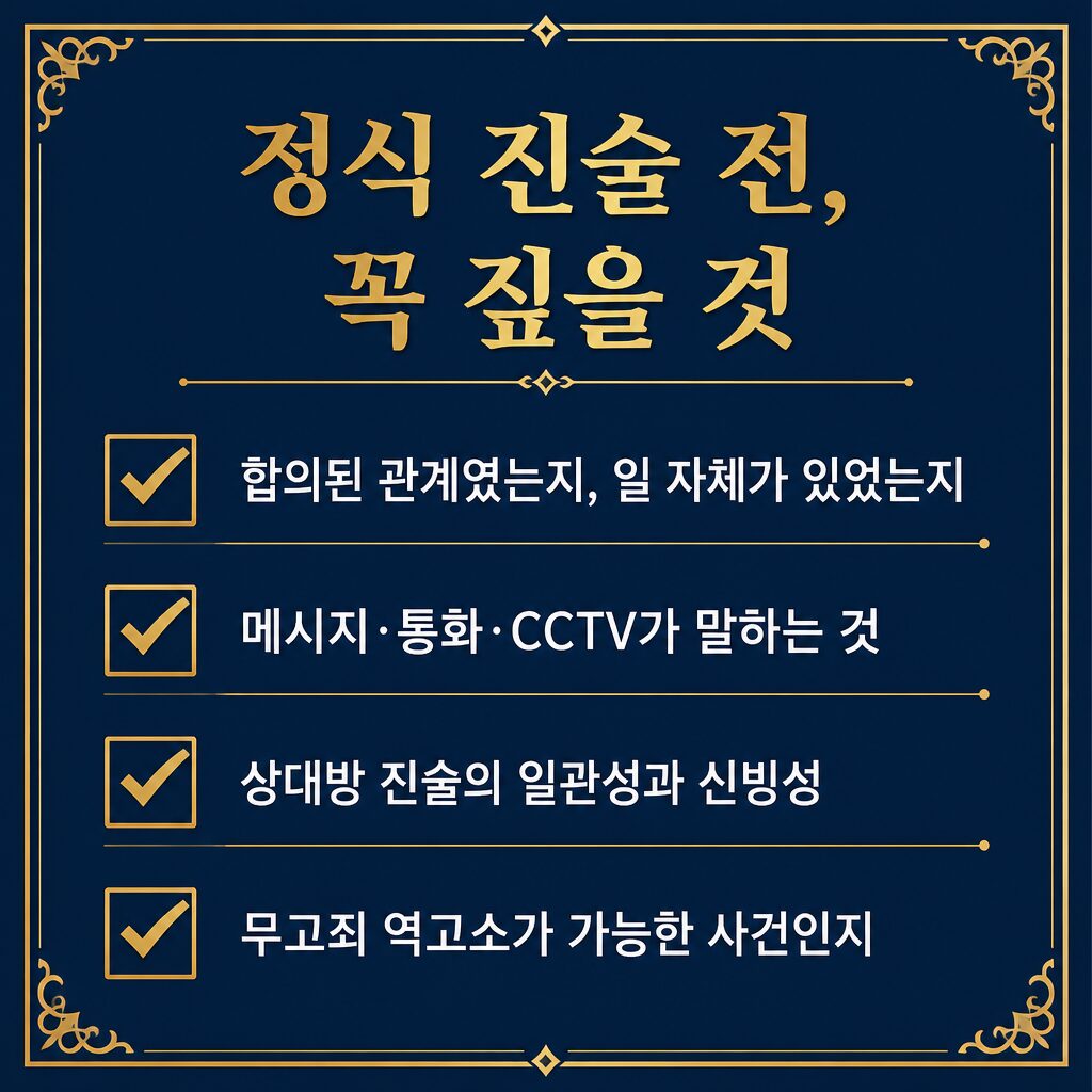 강간 무고 사건, 진술 단계부터 변호인의 조력이 필요한 이유